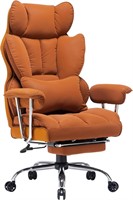 400LBS Office Chair with Leg Rest  Orange