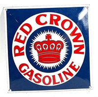 Red Crown Gasoline Curved Sign