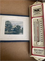 DEANS PRODUCE THERMOMETER WNS OLD PRINT