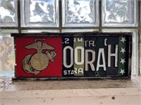 Marines OORAH License Plate Wall Art