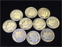 Silver Roosevelt Dimes - various dates and