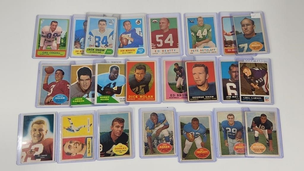 1950S & 1960S TOPPS & FLEER FOOTBALL CARDS