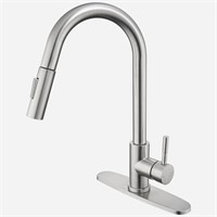 GuiMemi Brushed Nickel High Arc Pull Out Kitchen S