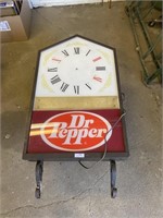 Vintage Large Dr Pepper Clock Sign AS IS Parts