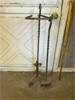 Antique Hand Forged Fireplace Tools