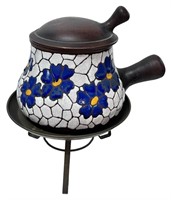 `Stunning Earthenware Fondue Pot