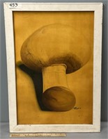 Mushroom Oil Painting on Board
