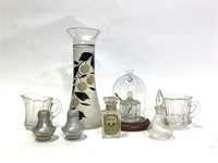 Various Glassware, Vase, Cream Pour, Salt Pepper