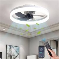 AHWEKR Ceiling Fan with Lights 18"bladeless