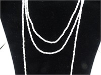 60" Small Faux Pearl Strand Necklace