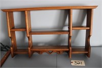 3 wooden shelves