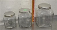 Glass jars canister set