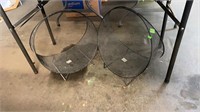 2 WIRE MESH MAGAZINE/FIREWOOD HOLDERS