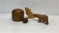 Mango wood made in Thailand trinket box with 2
