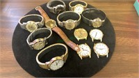 12 wristwatch , Bulova, Timex, Pulsar, and others