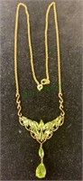Hallmarked 10k gold tone chain with pendant
