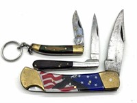 (3) Pocket Knives 2.5” Blades and Smaller