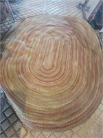 Vintage Oval Tie Rugs w/ Pad - approx 9' x 7'