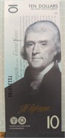 Us plasticized prototype banknote