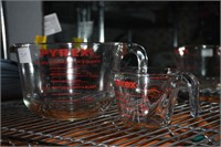 2 Pyrex Measuring Cups ~ 1 Cup & 8 Cups