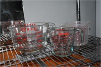 3 Pyrex Measuring Cups ~ 8 Cups, 2 Cups, 4 Cups
