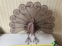 Metal peacock display/ holder