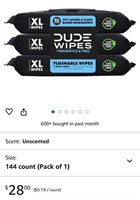 DUDE Wipes Flushable Wet Wipes Dispenser (3 Packs