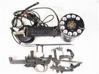 Old Military Rotary Phone & Military Gun Parts
