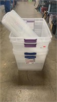 4 Storage Totes With Lids