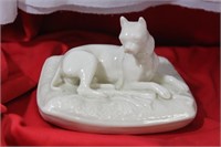 A Belleek Dog