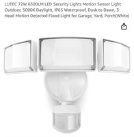 LUTEC 72W 6300LM LED Security Lights Motion
