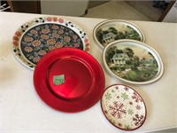 meltal trays, xmas dish & tray