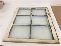 Vintage 6 Pane Window 33.5x28"