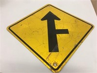 24" Square Vintage Warning Road Sign