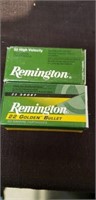 2 packages of Remington 50 fire rimmed cartridges