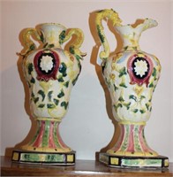 Pair of Vintage Japanese Vase & Ewer w/