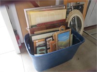 Bin of Assorted Pictures, Frames