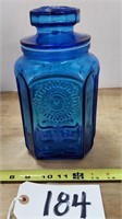 Wheaton Blue Sunflower Canister