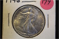 1946 Uncirculated Walking Liberty Silver Half