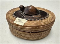 Vintage Indonesian Lomb Weave Basket Box