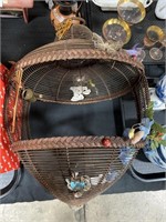 Decorative metal bird cage.