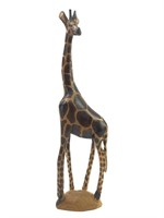 Hand Carved/Stained Giraffe Figurine