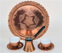 Copper Turkish Coffee Set