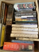 Two boxes of books., cassettes and cd’s See