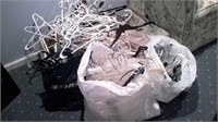 large lot of hangers