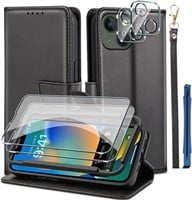 $19  8 in 1 iPhone 14 Plus Wallet Case - Black