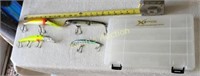 Large 4 Deep Sea Fishing Lures & Case Yo-Zuri F To