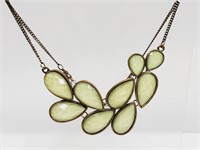 Green Statement Necklace 16 -18"