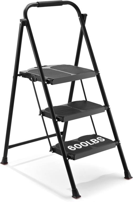 B3122  Folding 3 Step Ladder Wide Pedal Portable