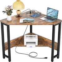armocity Corner Desk with Outlets Table USB